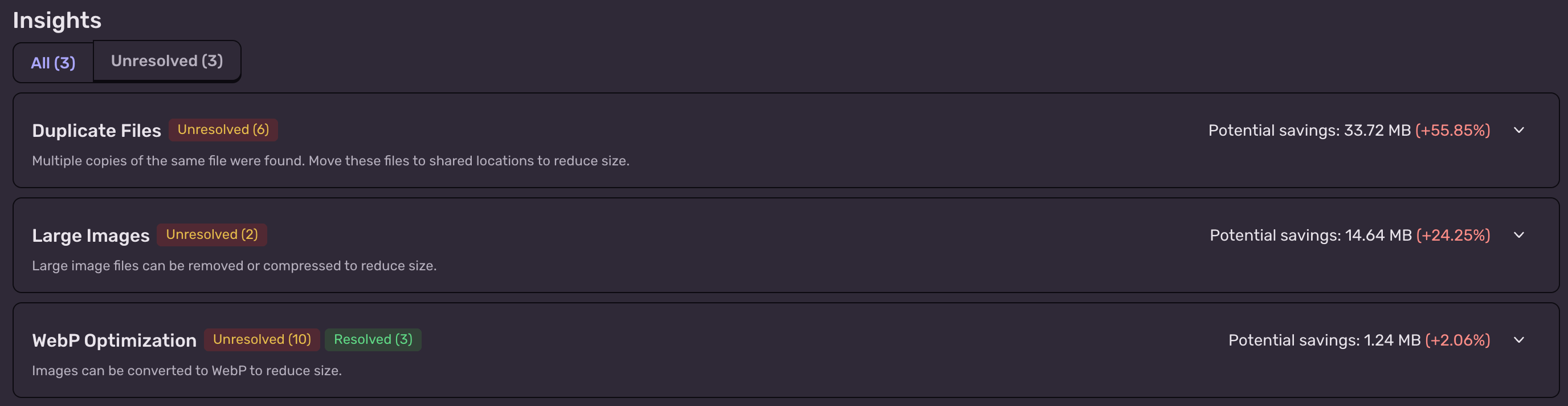 Build comparison - Insight Diff